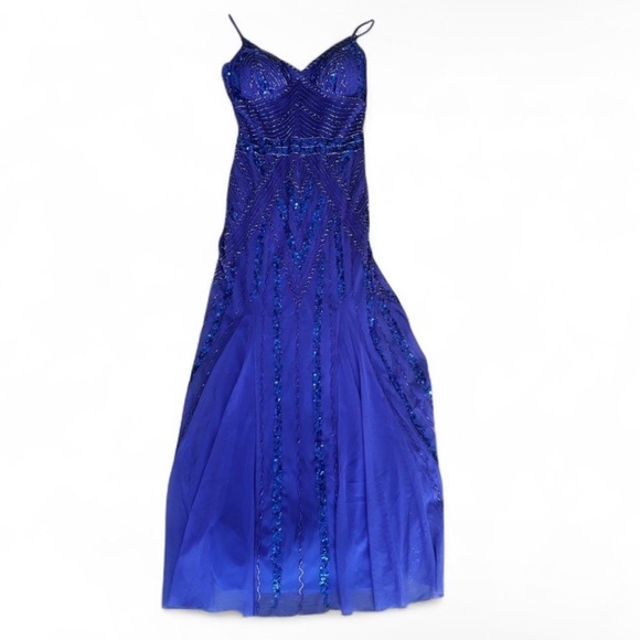 Reign Midnight Blue Sequin Gown - Picture 2 of 5